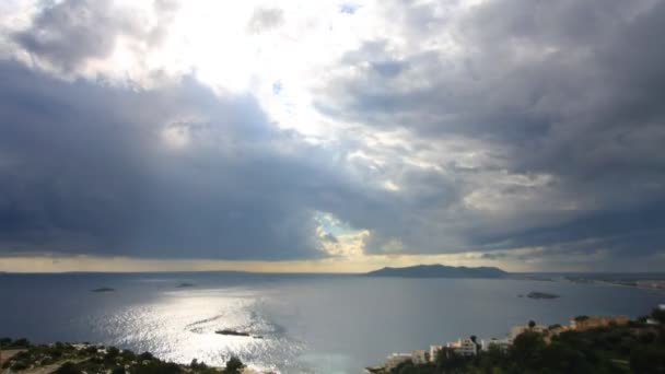 Pohled na pobřeží v ibiza — Stock video
