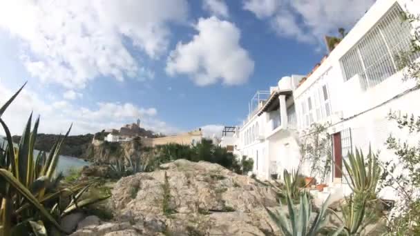 Bekijk op ibiza stad — Stockvideo