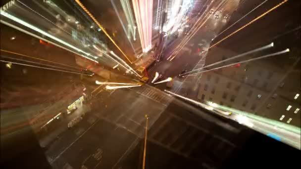 Абстрактна вулична сцена Манхеттена вночі, Нік, Америка — стокове відео