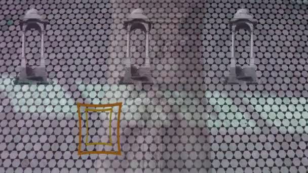 序列的不同的符号和在印度发现的建筑物 — 图库视频影像
