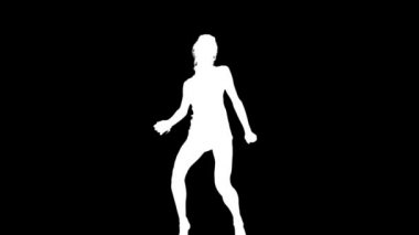 seksi bir disco dansçı yapılmış soyut silhouettes