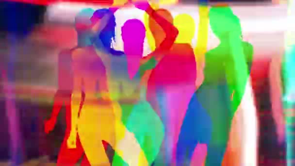 Sexy Tänzer Schatten, Silhouetten — Stockvideo