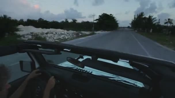 Timelapse shot from the roof of an open top jeep in mexico — Stock Video