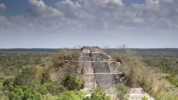 Tempo-lapso das ruínas maias em kalakmul méxico — Vídeo de Stock
