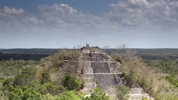Zeitraffer der Mayaruinen von Kalakmul Mexico — Stockvideo