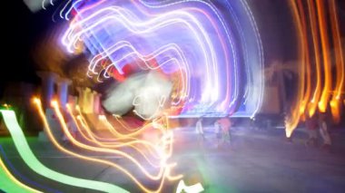 soyut filme ışıklar, görsel döngü