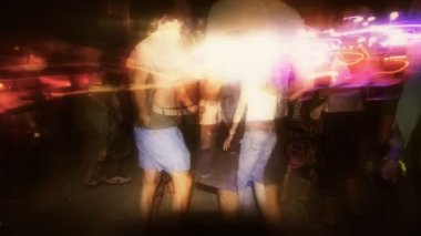 uzun pozlama tekniği Müzik Festivali'nde dancefloor dans yakalamak için çekim