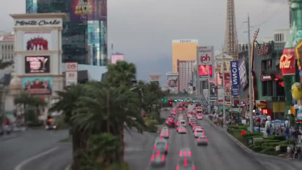 Zeitraffer-Aufnahme des Streifens mit Verkehr, Las Vegas, Nevada — Stockvideo