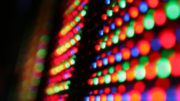 Modelli di luce che corrono su un pavimento a led — Video Stock