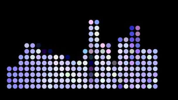 Musik-Grafik-Equalizer und Audio-Analyse-Clip — Stockvideo