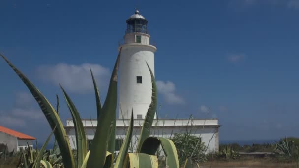 Es cap de barbaria lighthouse w formentera — Wideo stockowe