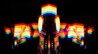 güzel genç kadın dj güverteleri bir kulüpte arkasında