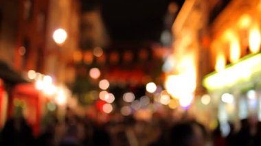 Londra'nın Soho, chinatown gece hakkında acele
