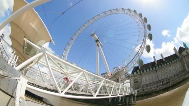 Фішея часові знімки лондонського ока — стокове відео