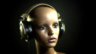 benzersiz stop motion küçük bir moda mankeni kafa