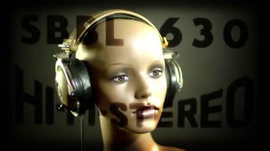 benzersiz stop motion küçük bir moda mankeni kafa