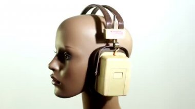 benzersiz stop motion küçük bir moda mankeni kafa