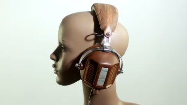 benzersiz stop motion küçük bir moda mankeni kafa