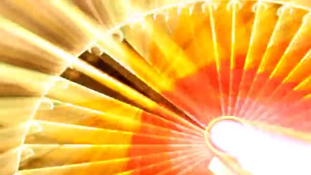 Lumière au néon abstraite d'une roue ferris 