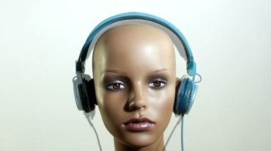 benzersiz stop motion küçük bir moda mankeni kafa