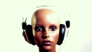 benzersiz stop motion küçük bir moda mankeni kafa