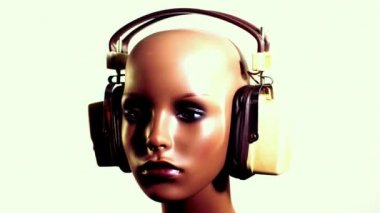 benzersiz stop motion küçük bir moda mankeni kafa