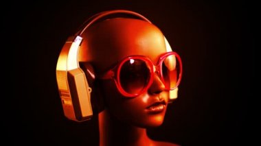 benzersiz stop motion küçük bir moda mankeni kafa