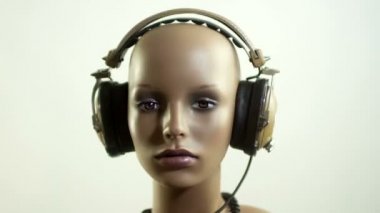 benzersiz stop motion küçük bir moda mankeni kafa