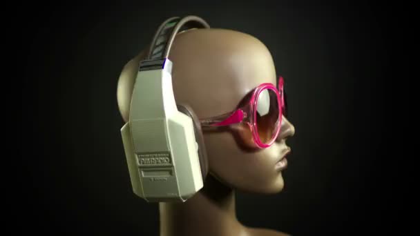 Unique stop motion clip a fashion mannequin head — Stock Video