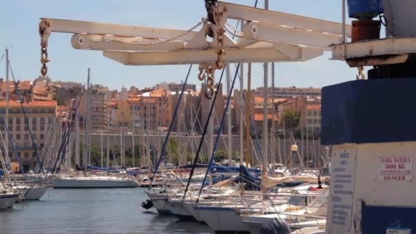 Vue du vieux port de Marseille, France — Video