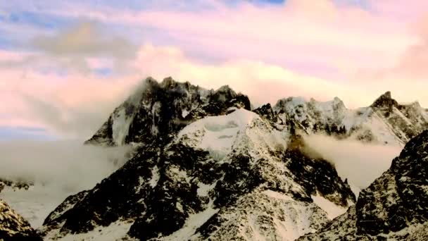 Timelapse di montagna a chamonix, Alpi francesi — Video Stock