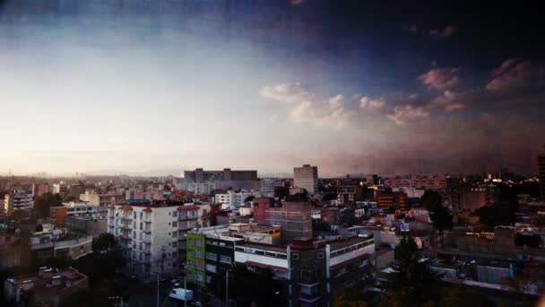 Zeitraffer der Skyline von Mexiko-Stadt — Stockvideo