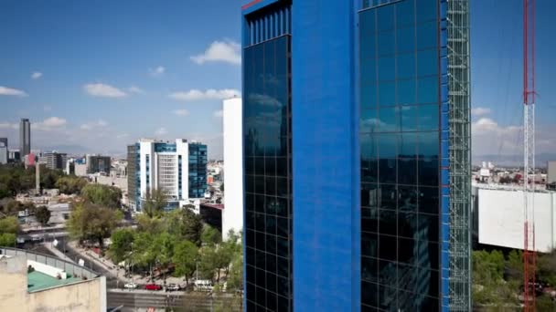 Um lapso de tempo panning do horizonte da cidade do México — Vídeo de Stock