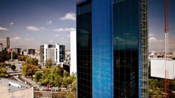 Um lapso de tempo panning do horizonte da cidade do México — Vídeo de Stock