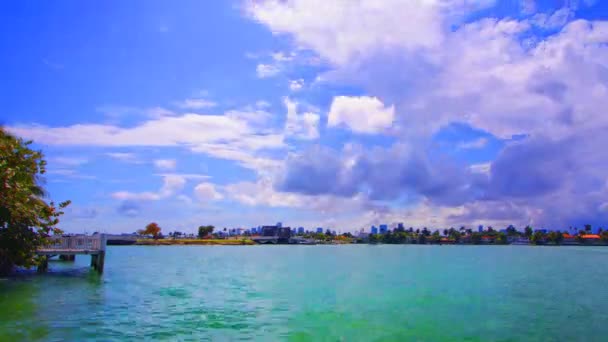 Pohled na oceán, miami, florida — Stock video