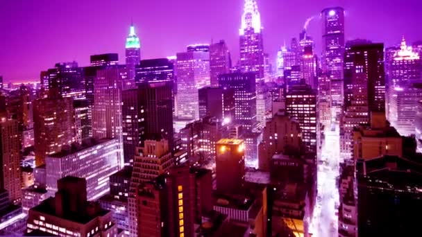 Uitzicht op Manhattan skyline — Stockvideo