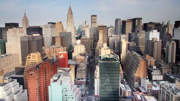 Vista dello skyline di Manhattan da un punto di vista elevato — Video Stock