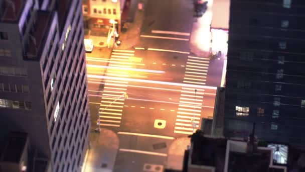 Manhattan street scene with traffic and , nyc — Stock Video