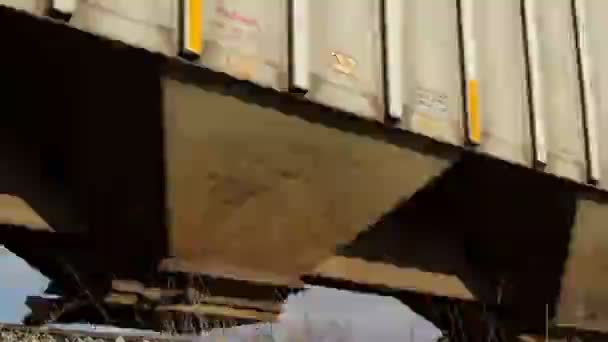 Un très long train de marchandises passant en Amérique — Video