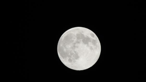 Timelapse de una luna llena moviéndose a través del cielo — Vídeos de Stock