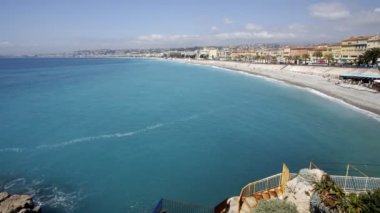 Deniz ve plaj, Güney Fransa güzel geniş açı çekim