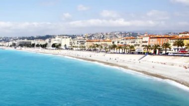 Deniz ve plaj, Güney Fransa güzel geniş açı çekim