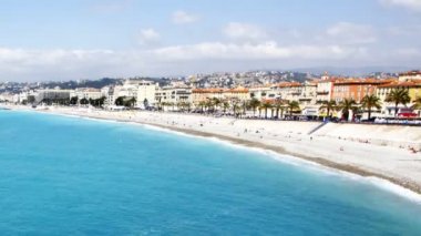 Deniz ve plaj, Güney Fransa güzel geniş açı çekim