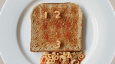 Spagetti makarna mektuplar yapılan numara sırası