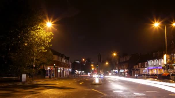 在伦敦的夜间射击 — 图库视频影像