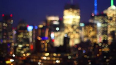midtown manhattan Skyline bulanık kaydırma video