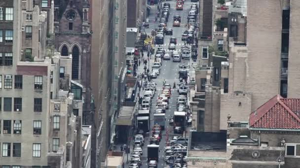 Aşırı yakın çekim new york street sahne — Stok video