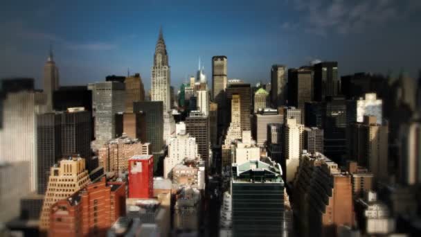 View of manhattan skyline from a high vantage point — Stock Video