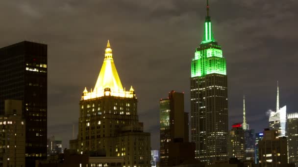 Timelapse de Midtown Manhattan skyline con Empire State — Vídeo de stock