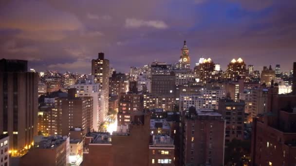 ミッドタウン マンハッタンのスカイラインのタイムラプス — ストック動画